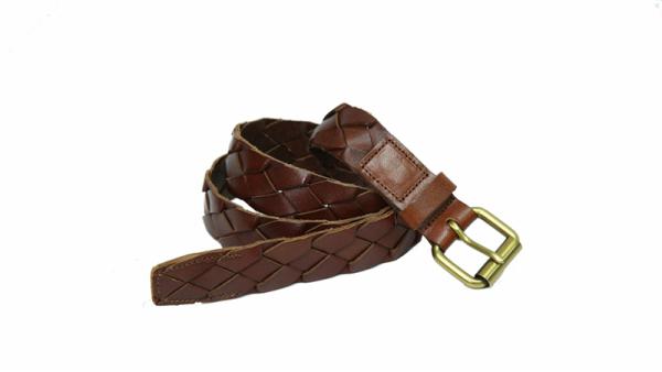 handmade leather braided belt