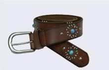 Antiquated Studded Leather Belt